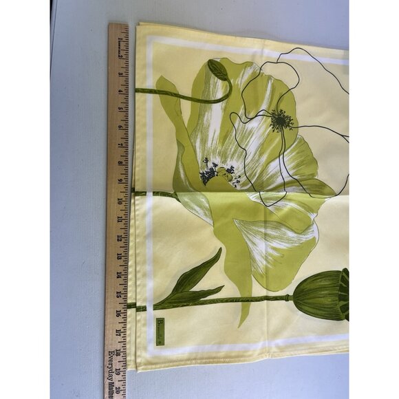 Beauville Napkins Yellow Green Poppy Set of 2 100% Cotton Made in France - Picture 3 of 8